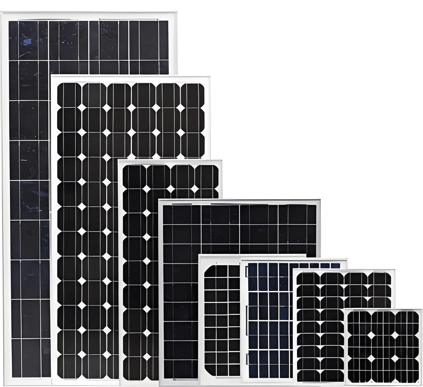 Various models of photovoltaic panels